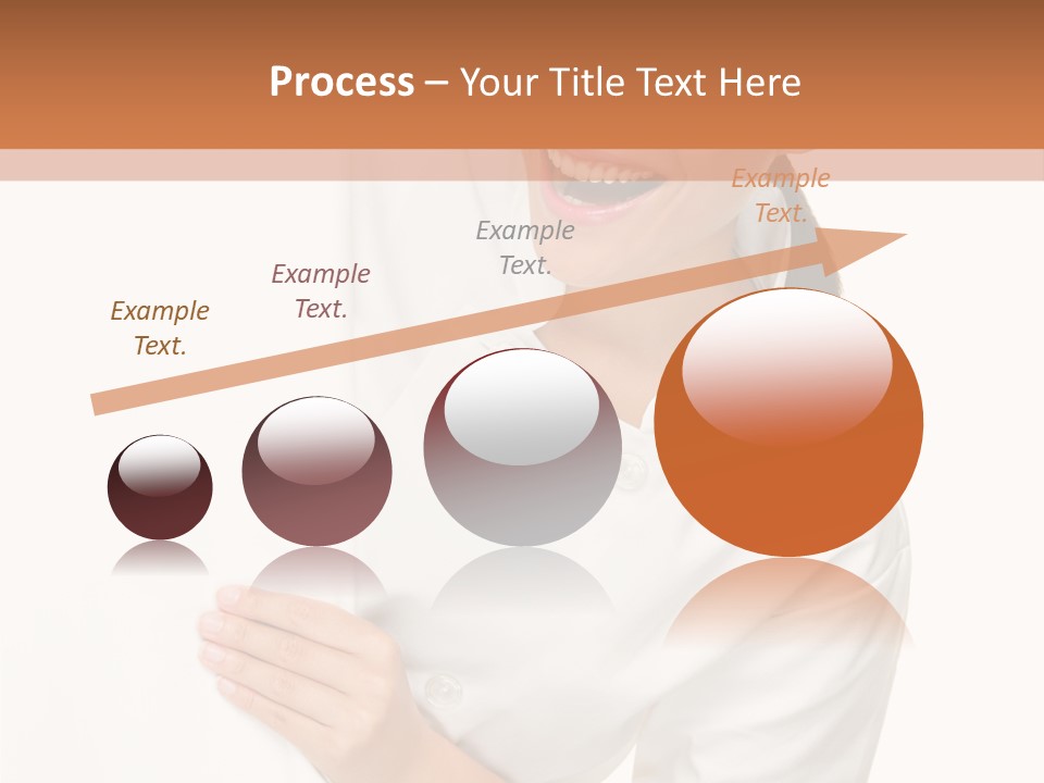 Girl Empty Whiteboard PowerPoint Template