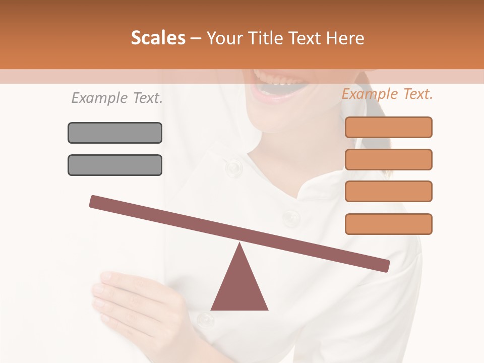 Girl Empty Whiteboard PowerPoint Template