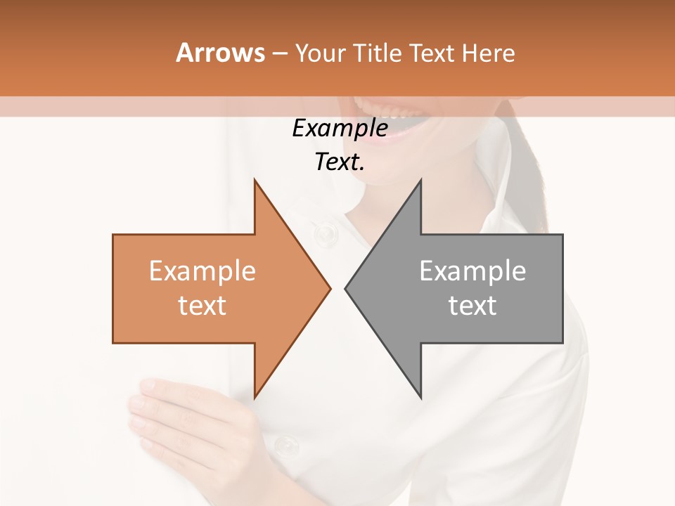 Girl Empty Whiteboard PowerPoint Template