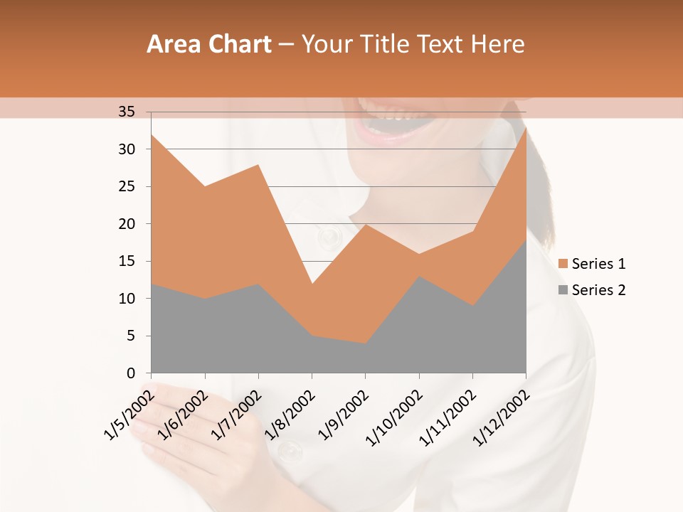 Girl Empty Whiteboard PowerPoint Template