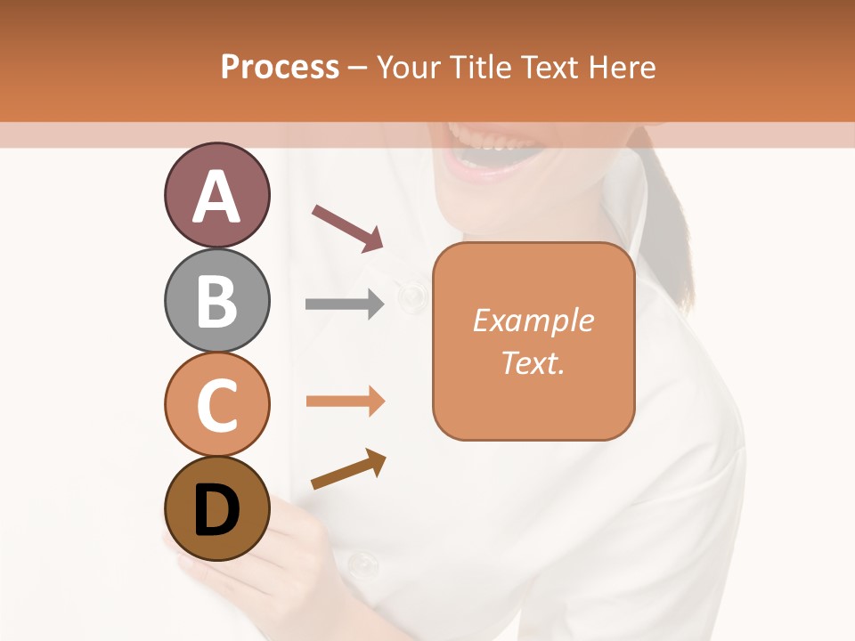 Girl Empty Whiteboard PowerPoint Template