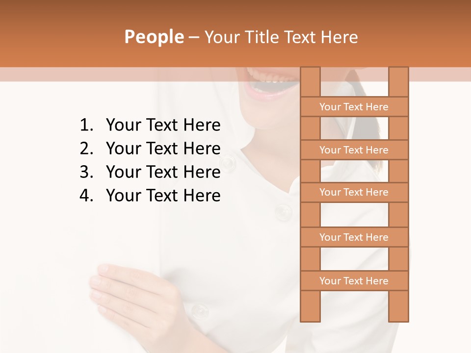 Girl Empty Whiteboard PowerPoint Template