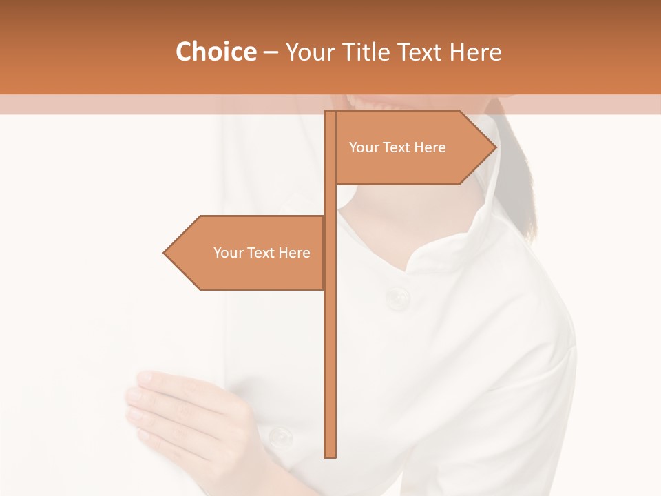 Girl Empty Whiteboard PowerPoint Template