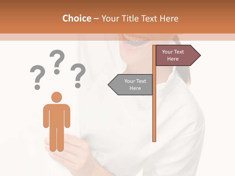 Girl Empty Whiteboard PowerPoint Template