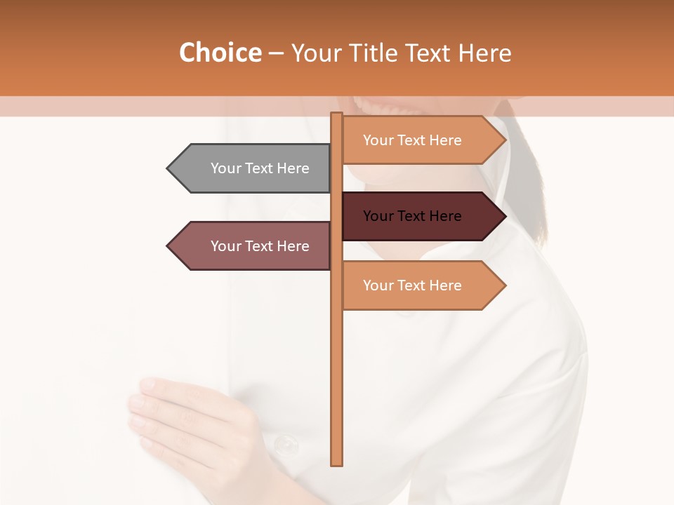 Girl Empty Whiteboard PowerPoint Template