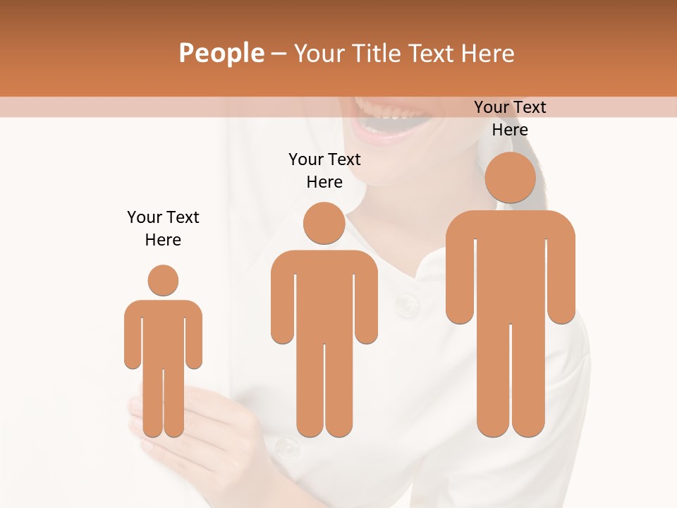 Girl Empty Whiteboard PowerPoint Template