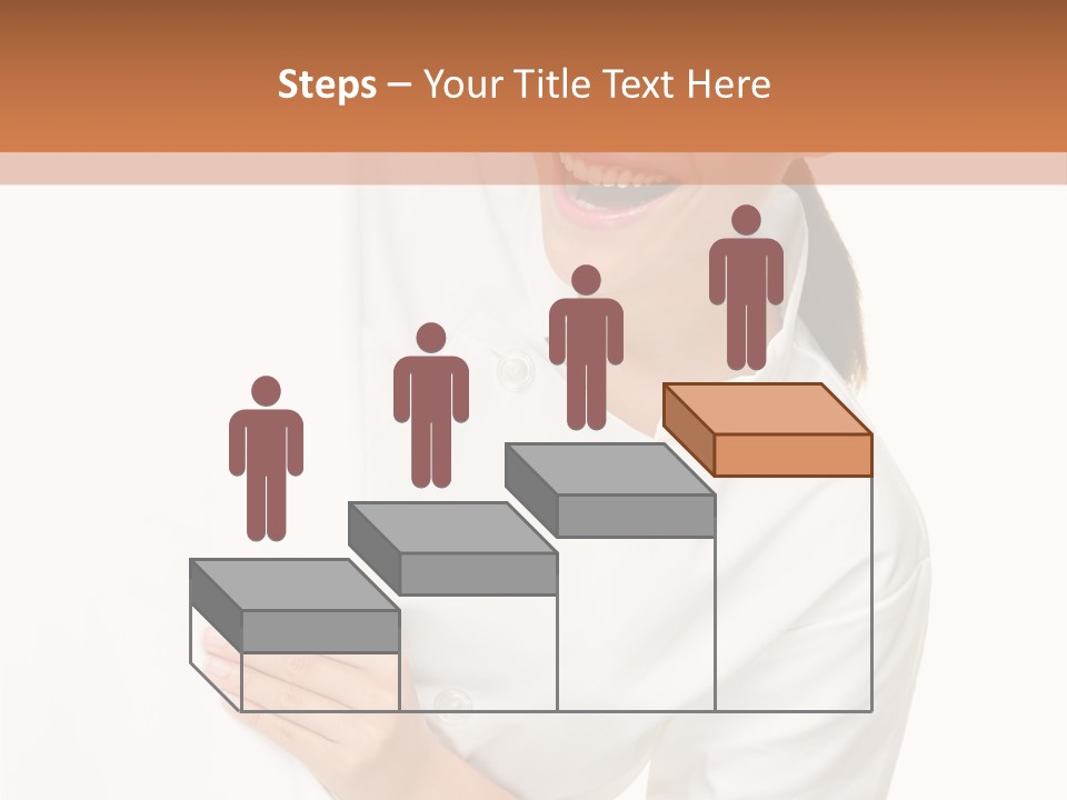 Girl Empty Whiteboard PowerPoint Template