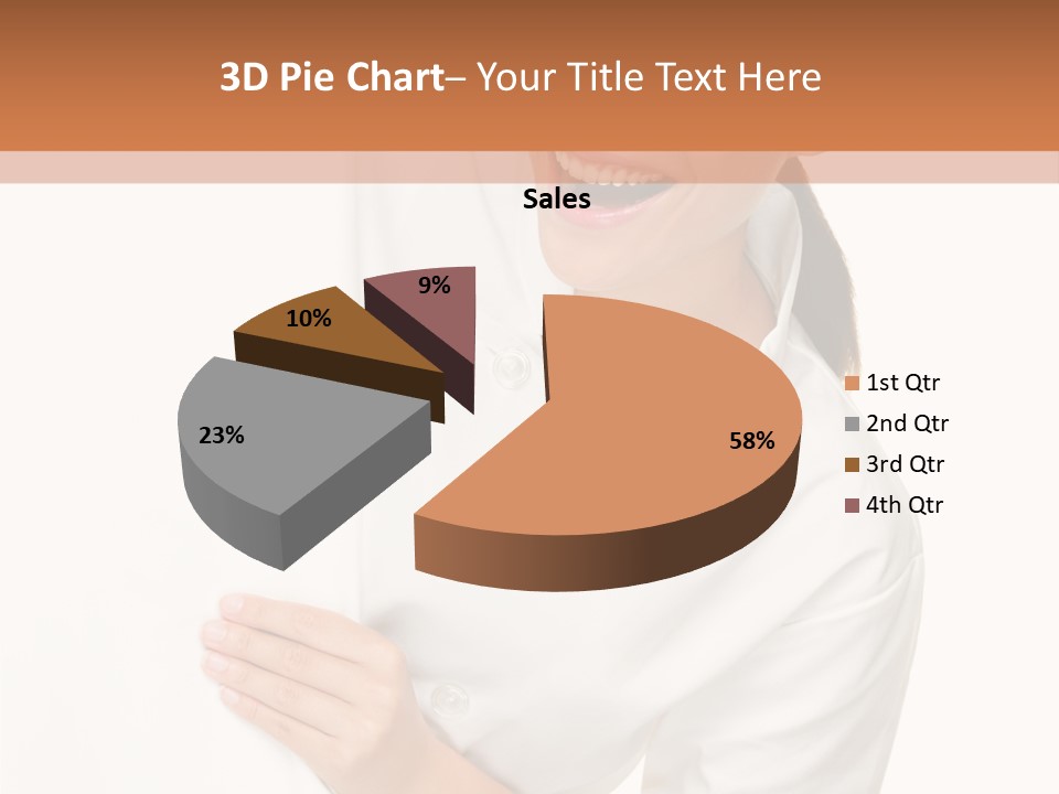 Girl Empty Whiteboard PowerPoint Template
