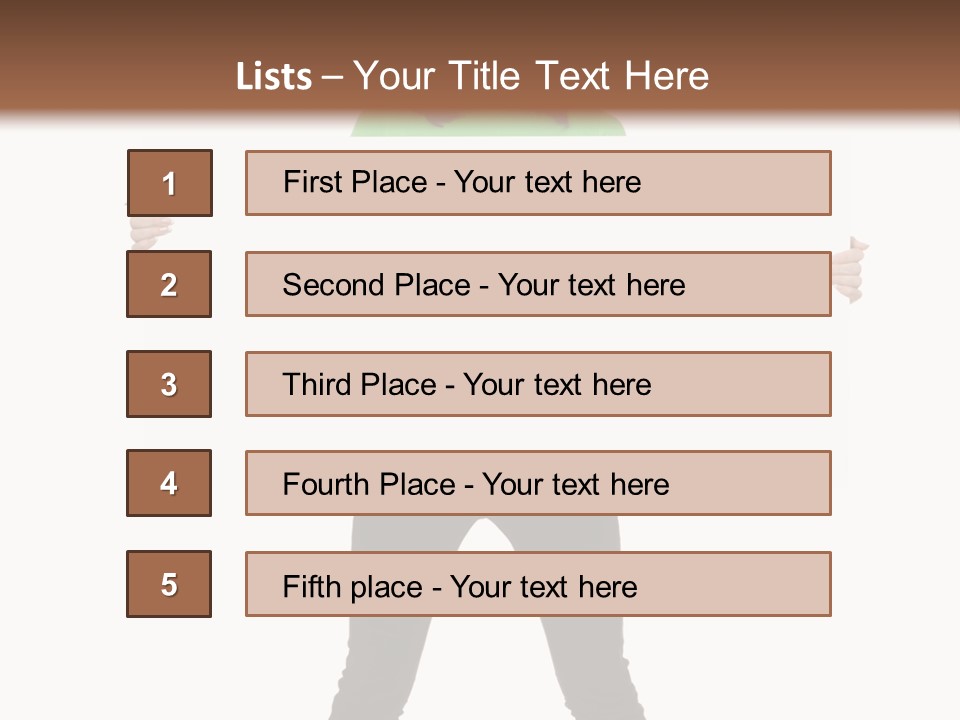 Advertising Hand Female PowerPoint Template