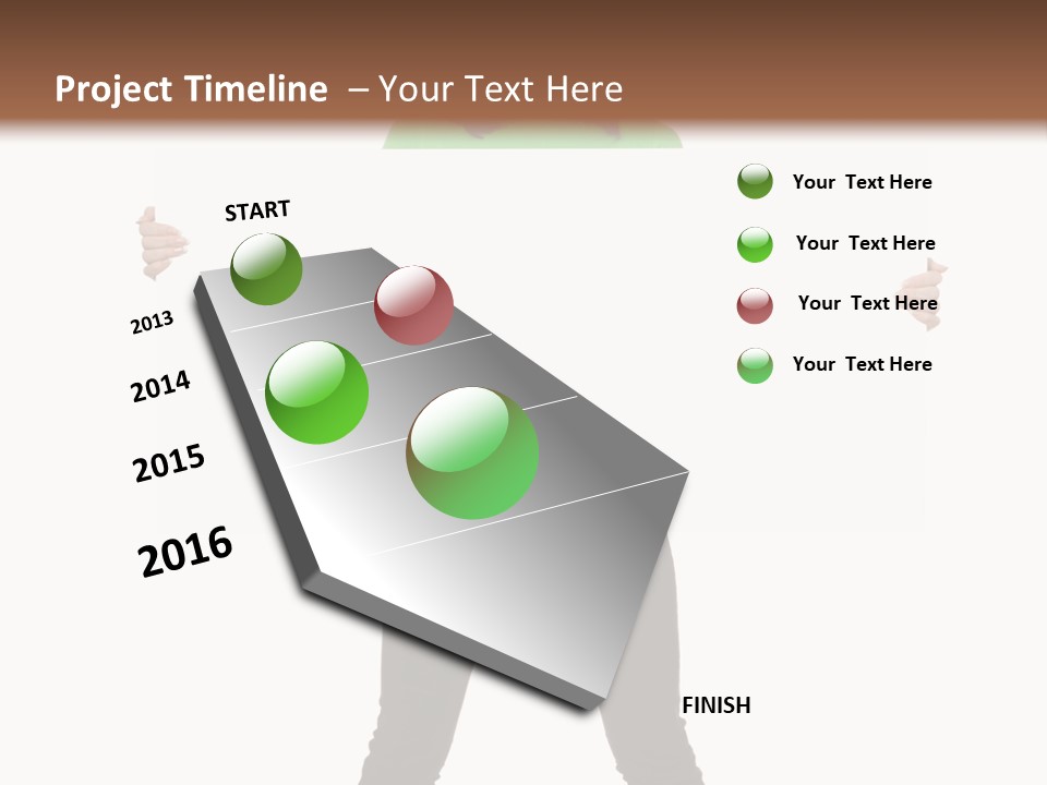 Advertising Hand Female PowerPoint Template