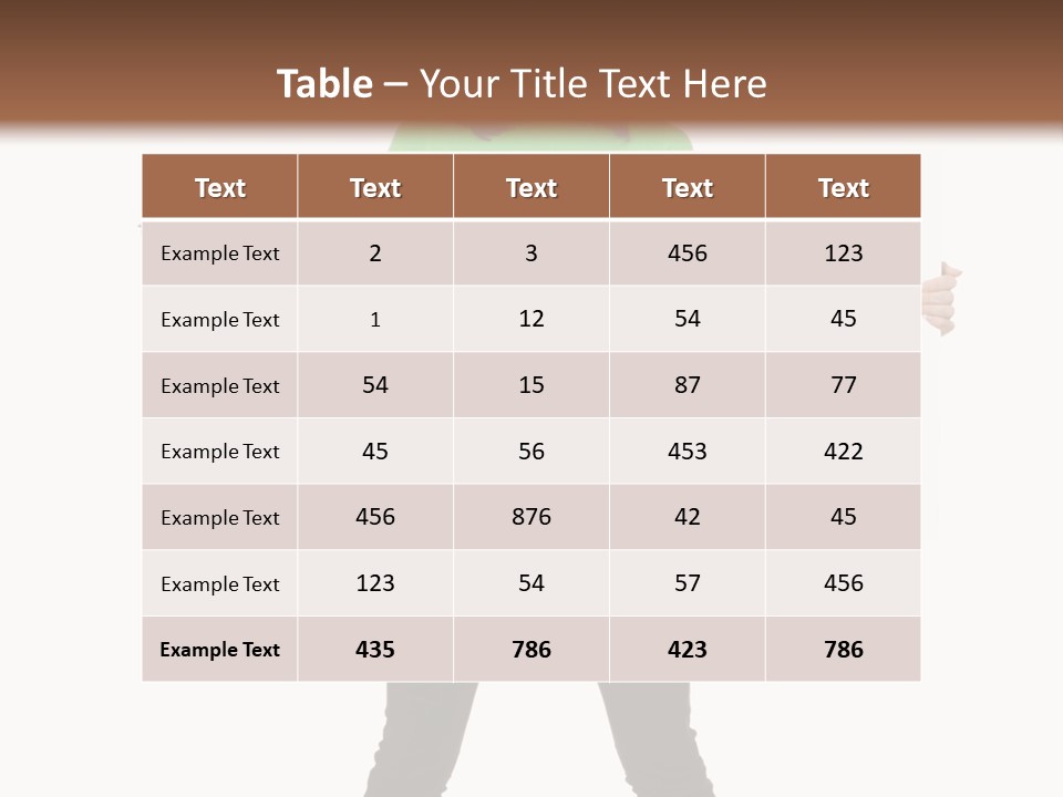 Advertising Hand Female PowerPoint Template