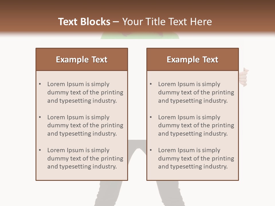 Advertising Hand Female PowerPoint Template