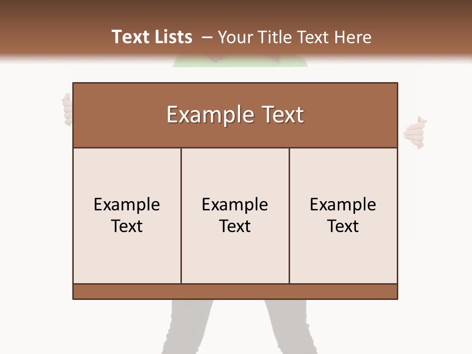 Advertising Hand Female PowerPoint Template