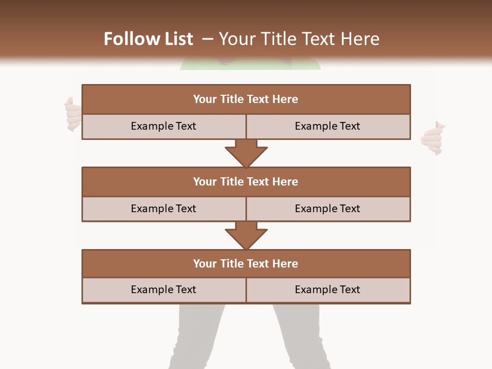 Advertising Hand Female PowerPoint Template