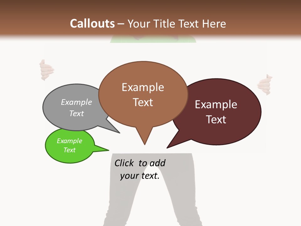 Advertising Hand Female PowerPoint Template