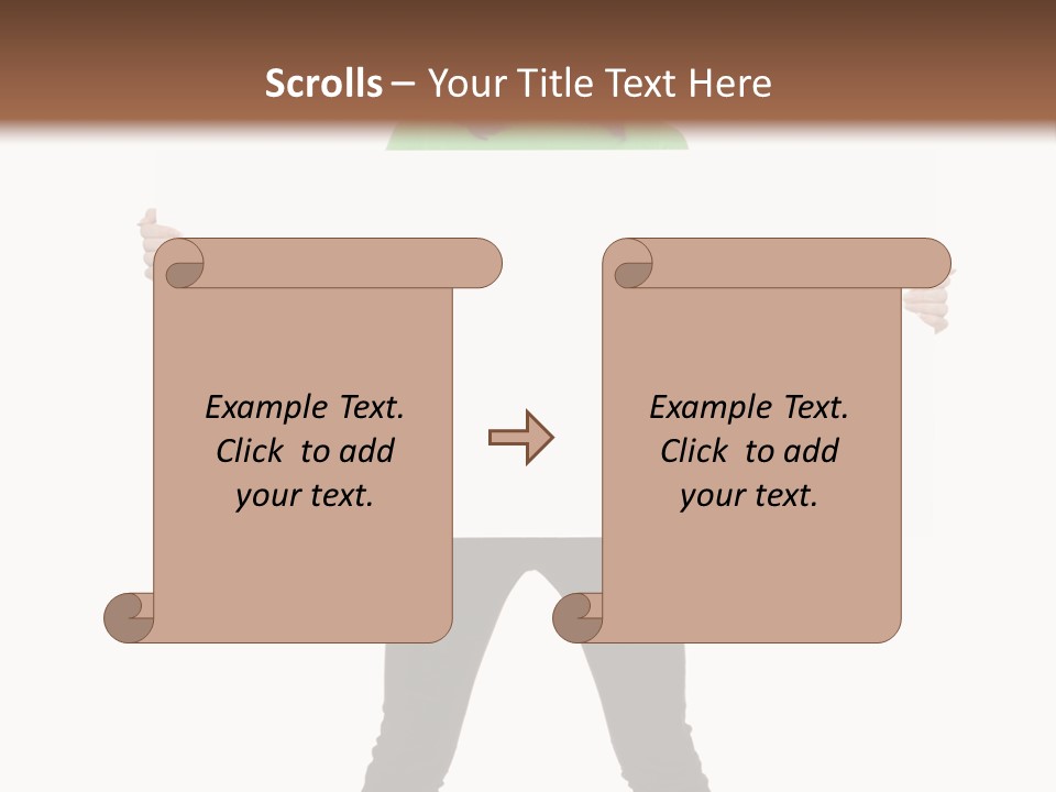 Advertising Hand Female PowerPoint Template