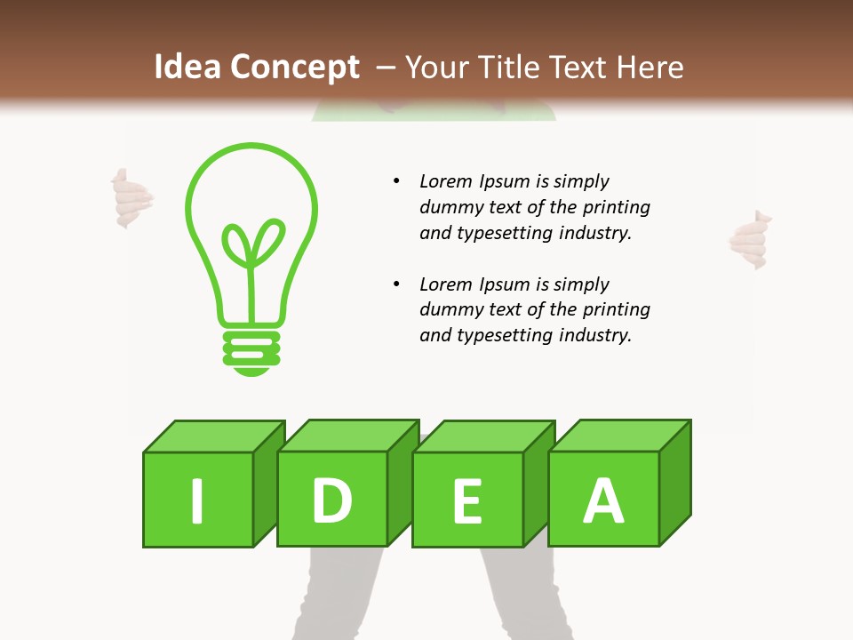 Advertising Hand Female PowerPoint Template