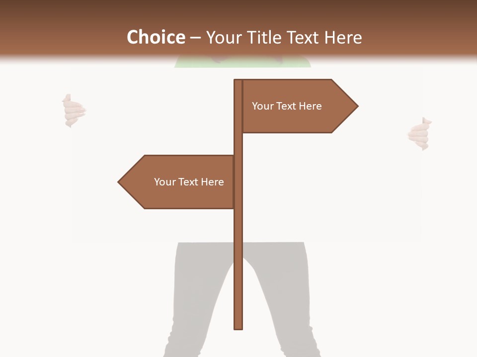 Advertising Hand Female PowerPoint Template