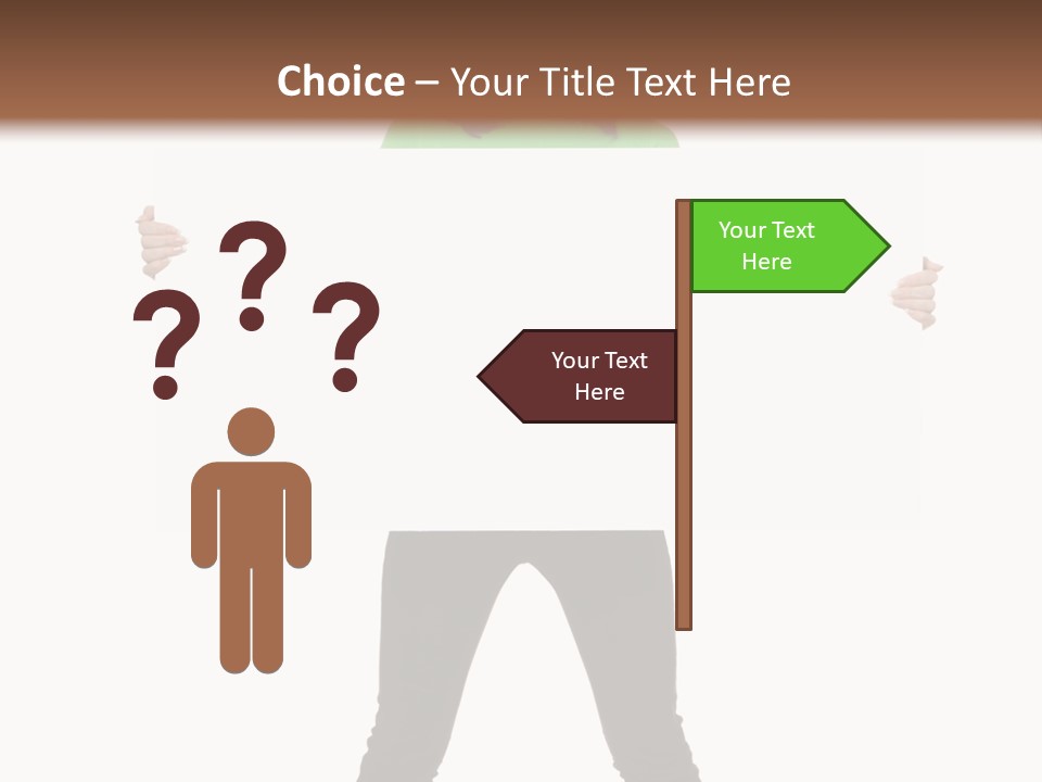 Advertising Hand Female PowerPoint Template