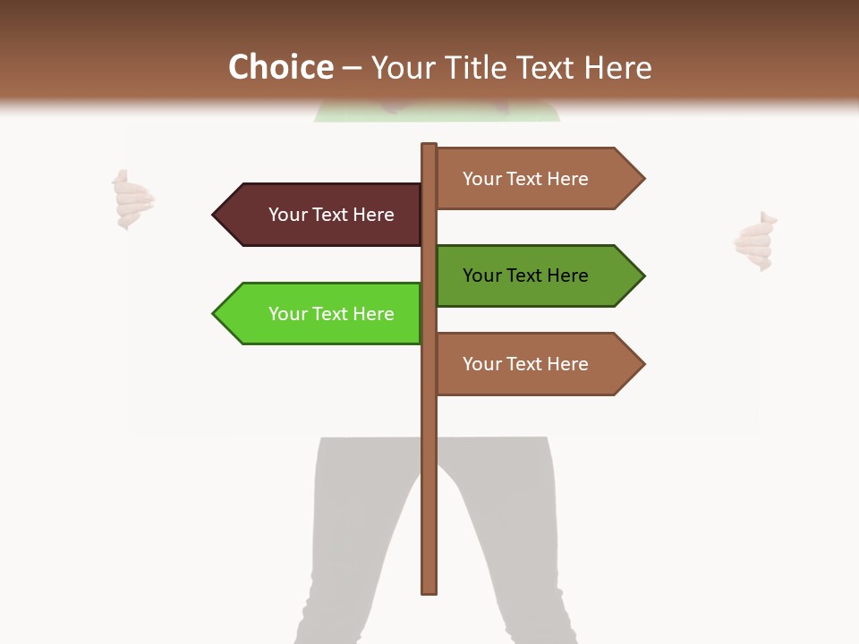 Advertising Hand Female PowerPoint Template