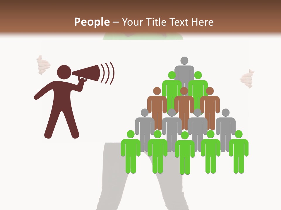 Advertising Hand Female PowerPoint Template