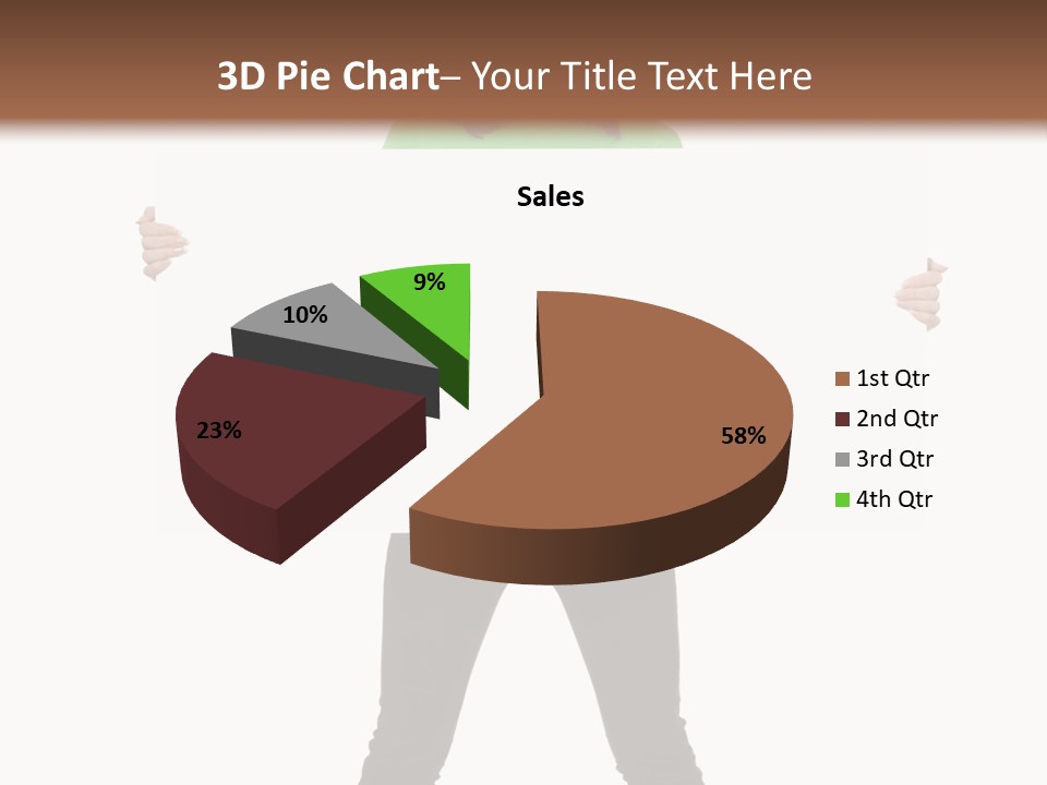 Advertising Hand Female PowerPoint Template