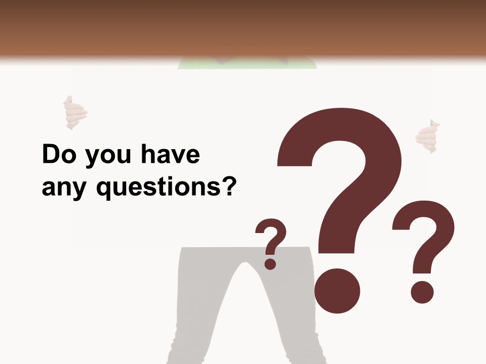 Advertising Hand Female PowerPoint Template