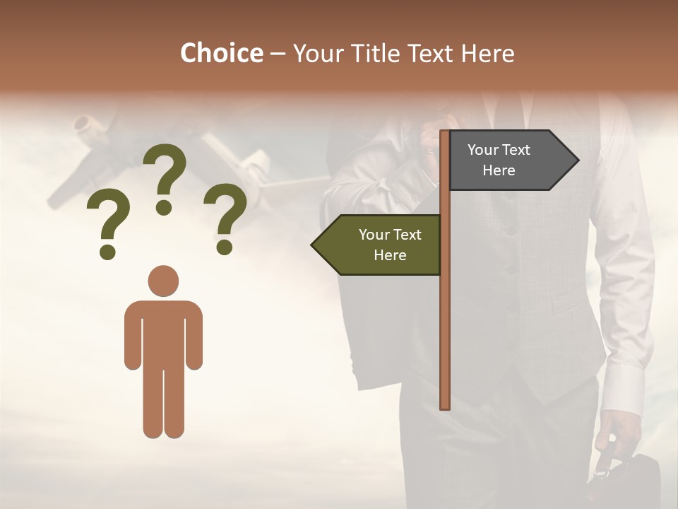 Arrival Handsome Passenger PowerPoint Template
