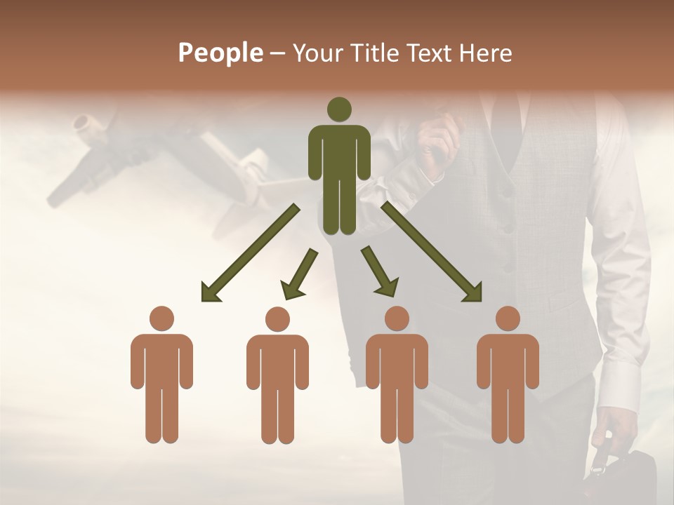 Arrival Handsome Passenger PowerPoint Template