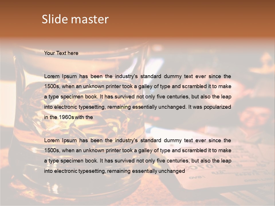 Ticket Nostalgic Photo PowerPoint Template