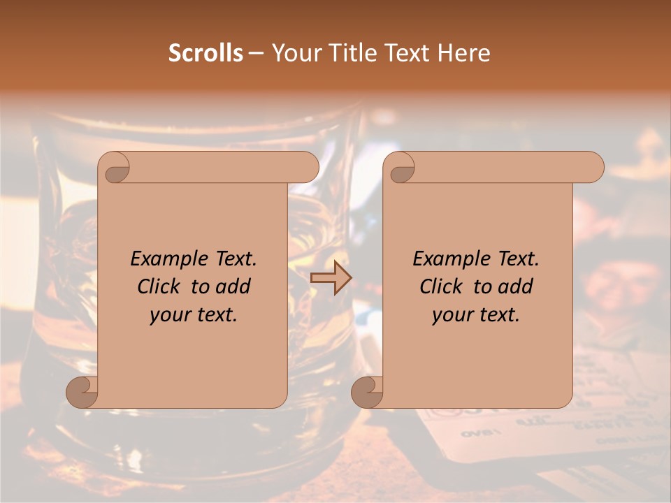 Ticket Nostalgic Photo PowerPoint Template