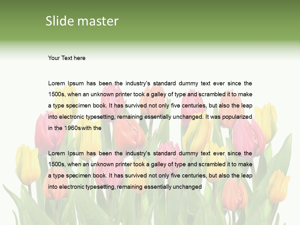 Arrangement Fresh Bouquet PowerPoint Template