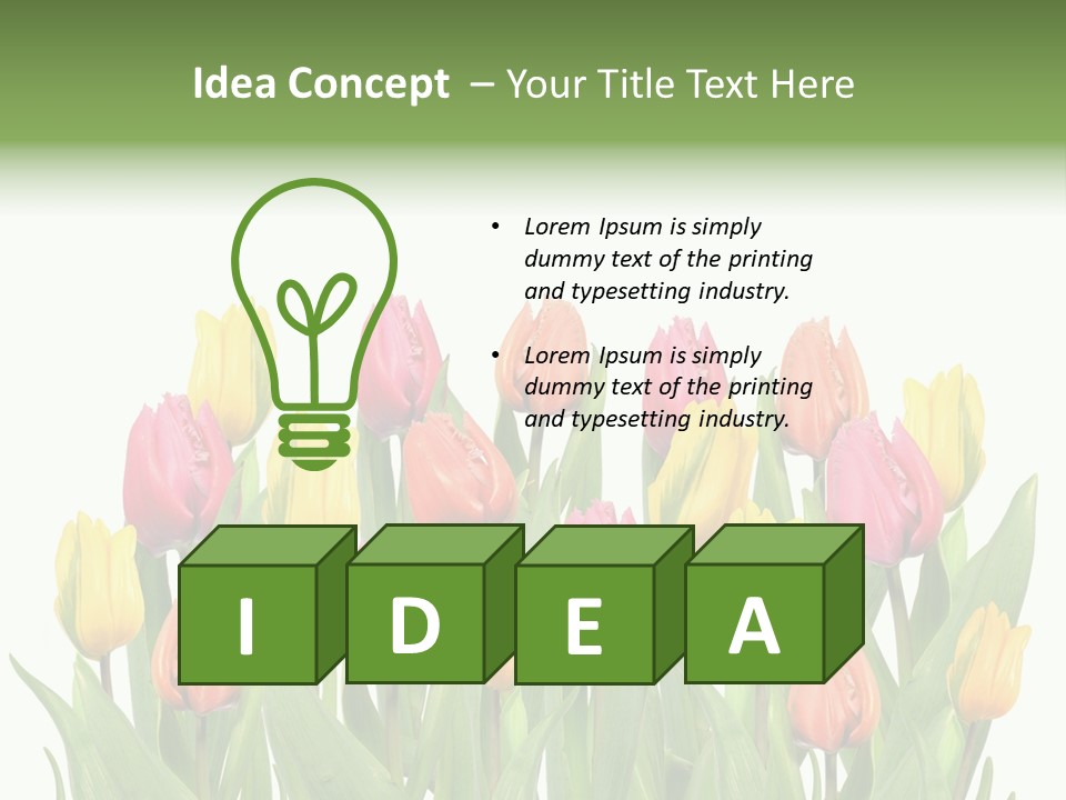 Arrangement Fresh Bouquet PowerPoint Template
