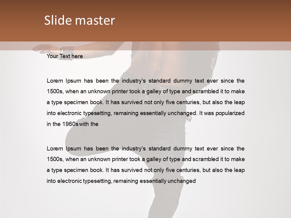 Moving Elegance Breakdancer PowerPoint Template