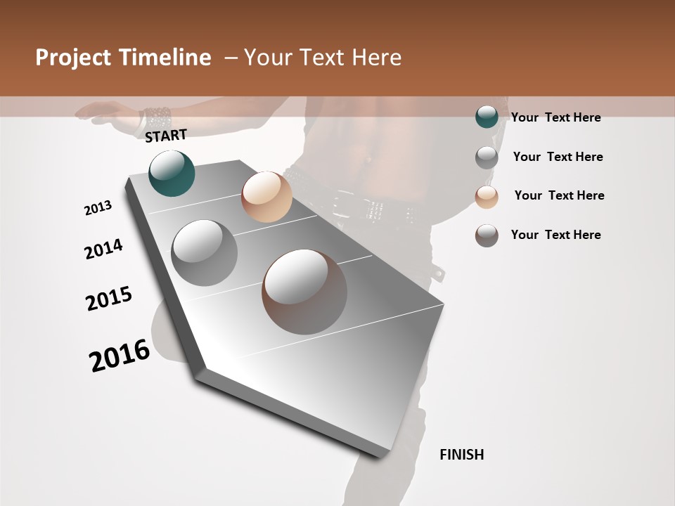 Moving Elegance Breakdancer PowerPoint Template