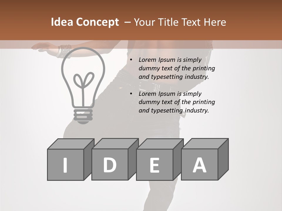 Moving Elegance Breakdancer PowerPoint Template