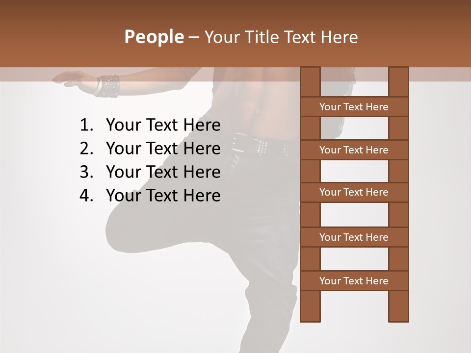 Moving Elegance Breakdancer PowerPoint Template