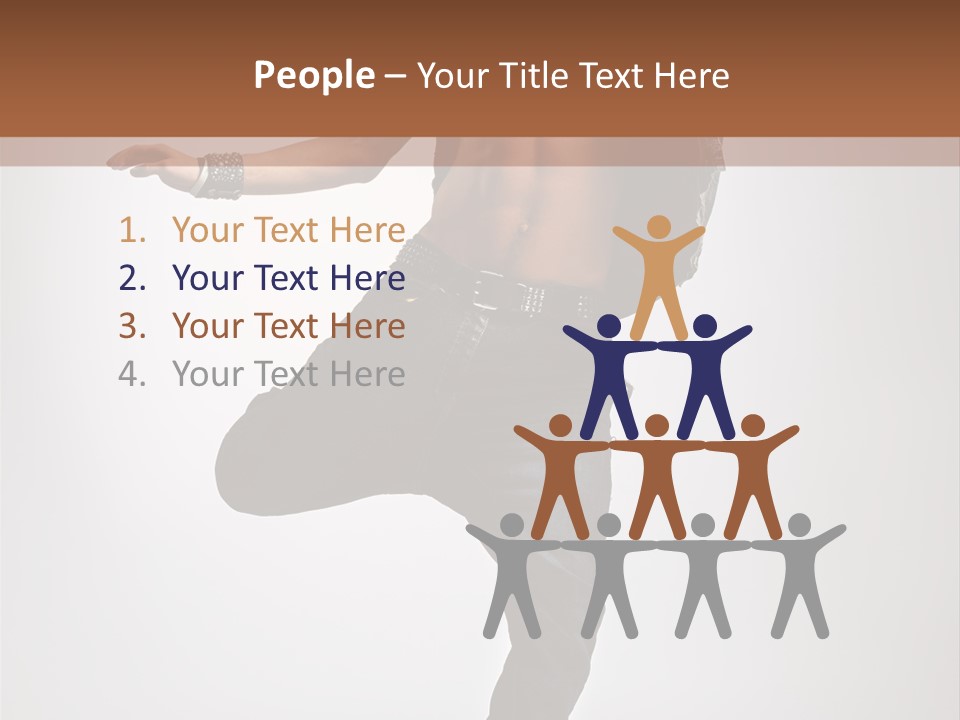 Moving Elegance Breakdancer PowerPoint Template