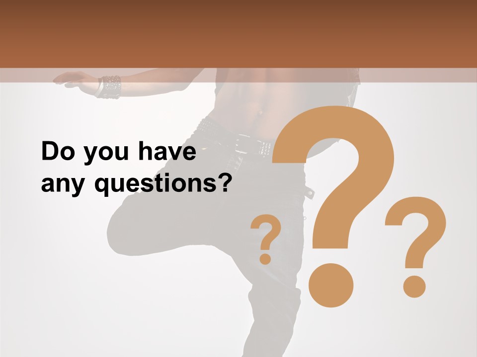 Moving Elegance Breakdancer PowerPoint Template