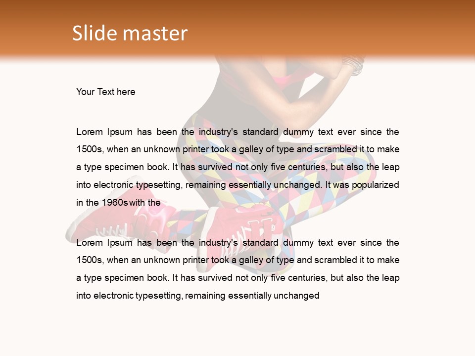 Dancer Exercise Fly PowerPoint Template