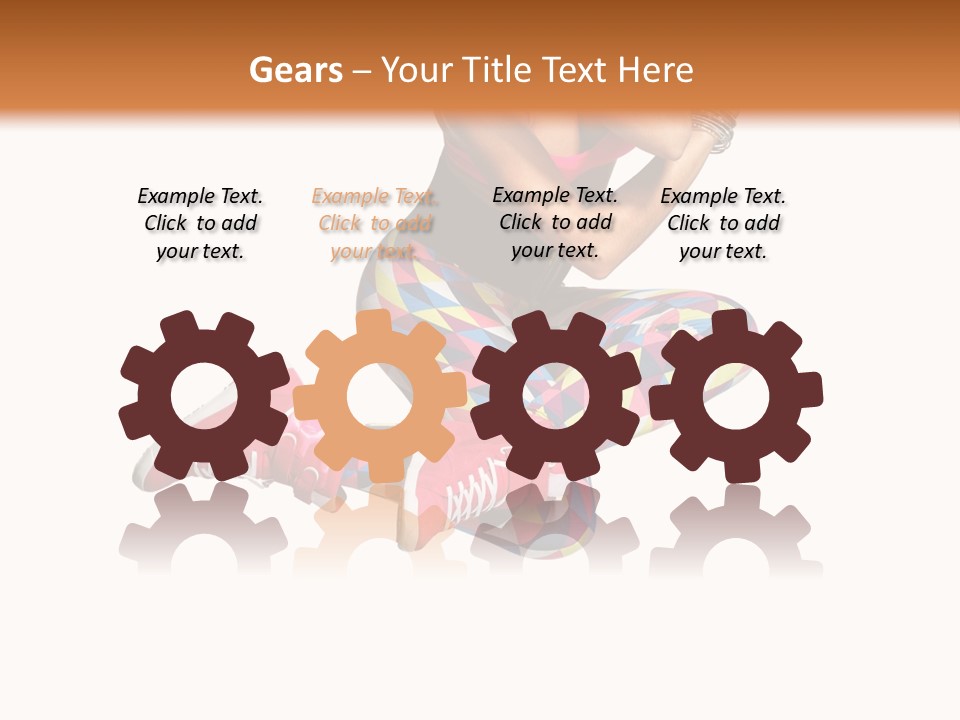 Dancer Exercise Fly PowerPoint Template