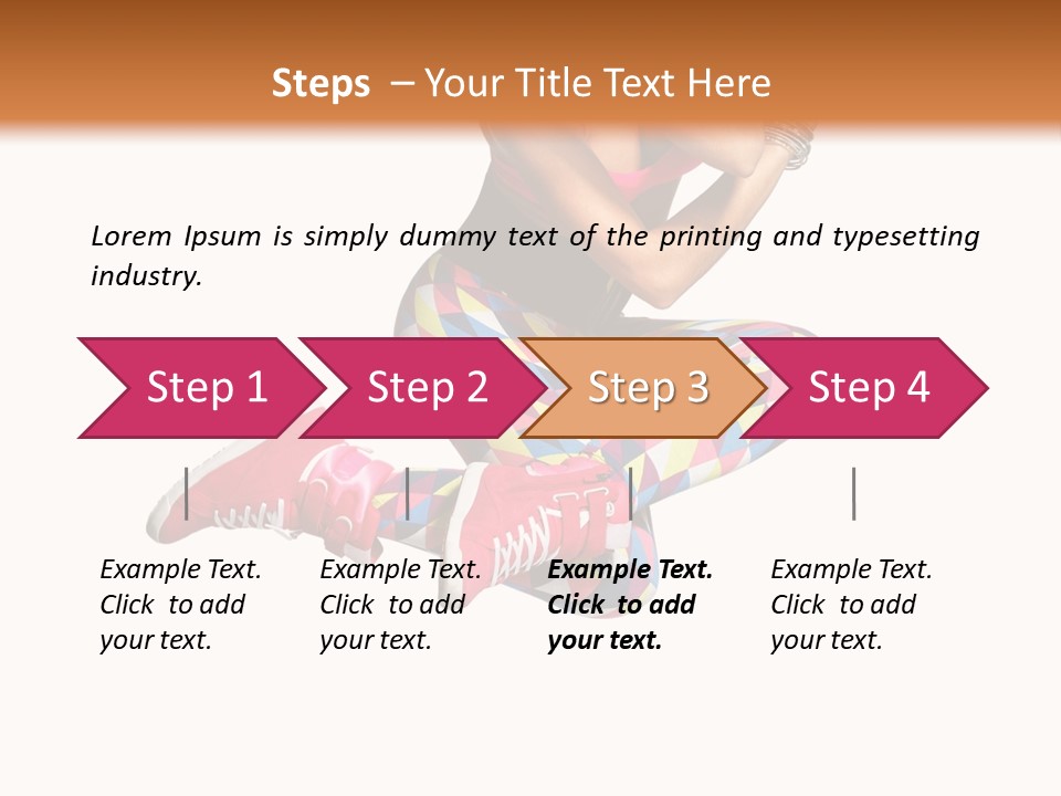 Dancer Exercise Fly PowerPoint Template
