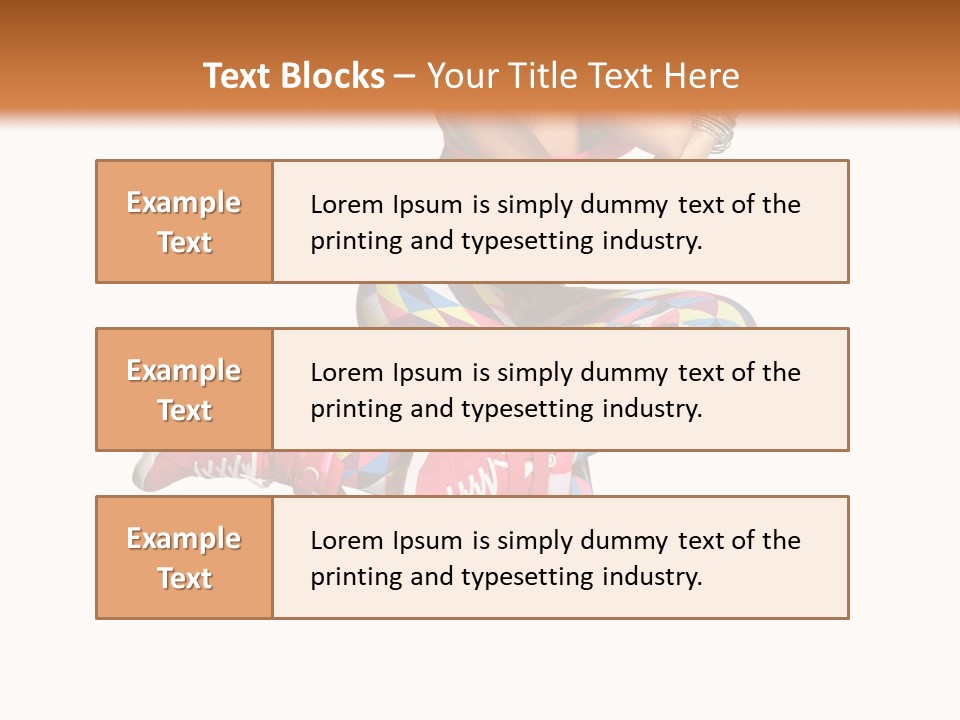 Dancer Exercise Fly PowerPoint Template