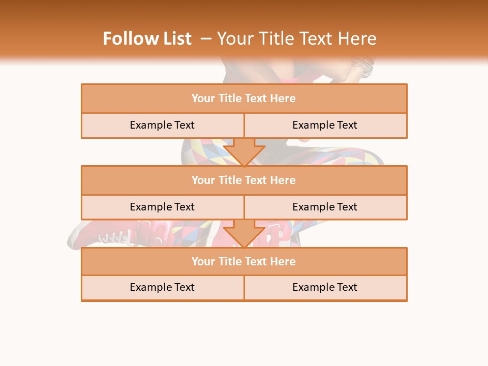 Dancer Exercise Fly PowerPoint Template