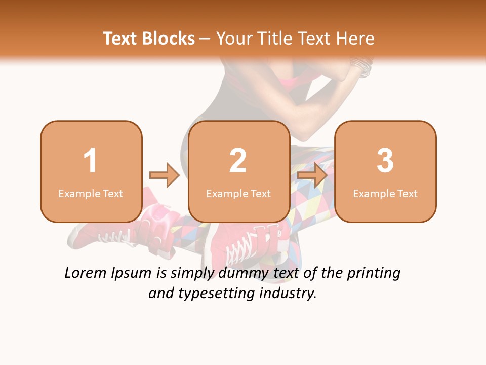 Dancer Exercise Fly PowerPoint Template