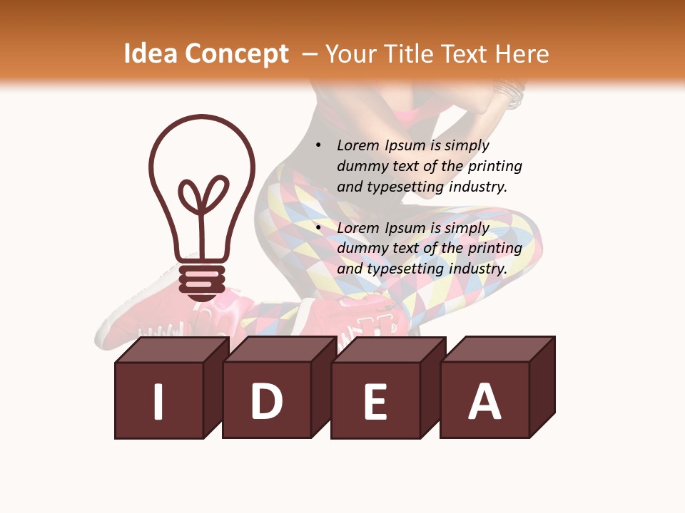 Dancer Exercise Fly PowerPoint Template