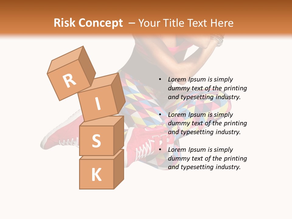 Dancer Exercise Fly PowerPoint Template