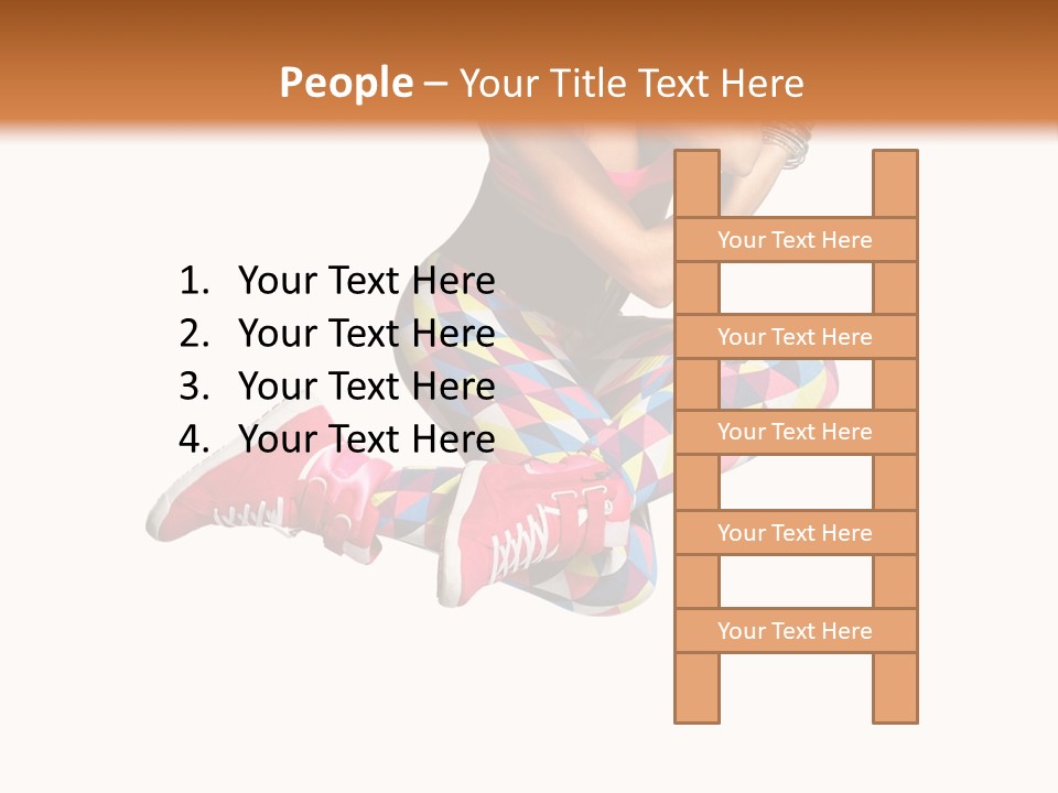Dancer Exercise Fly PowerPoint Template
