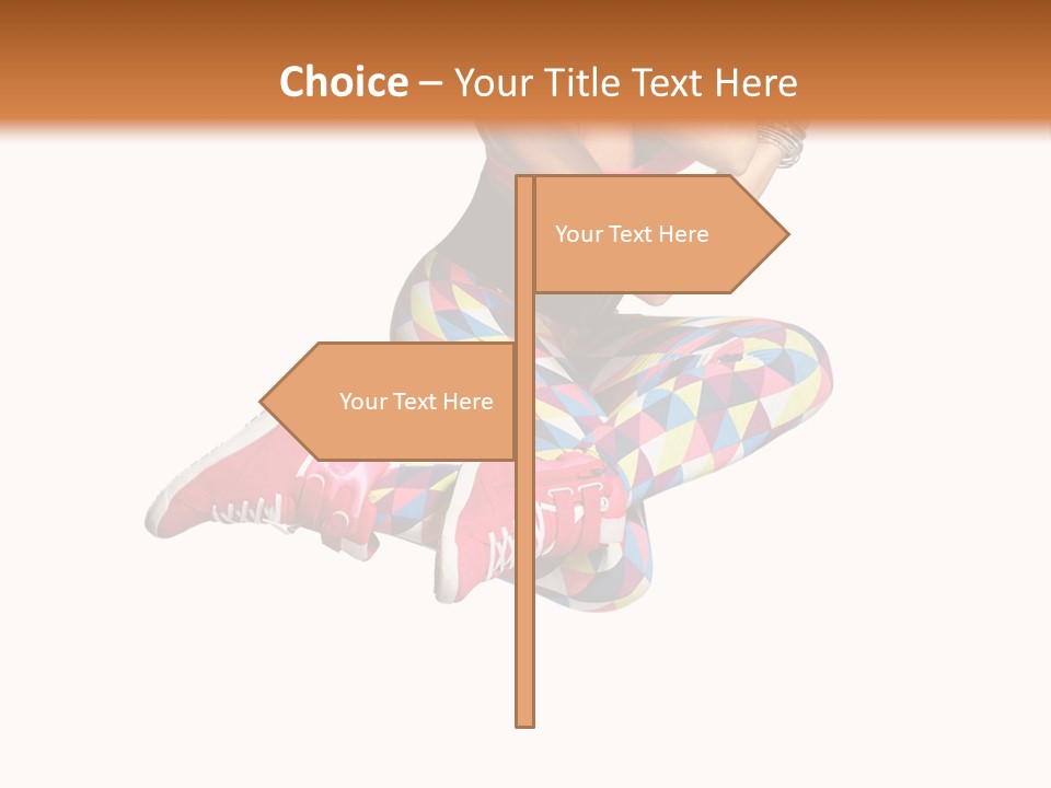 Dancer Exercise Fly PowerPoint Template