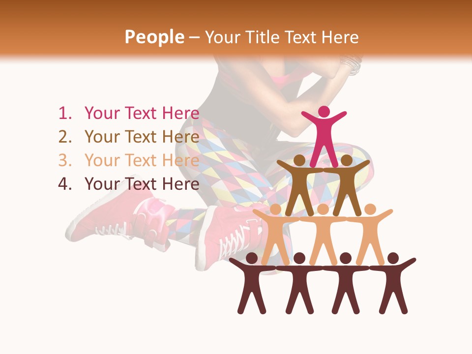 Dancer Exercise Fly PowerPoint Template